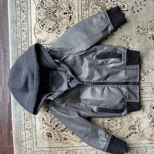 Boys 3t faux leather gray jacket by urban Republic